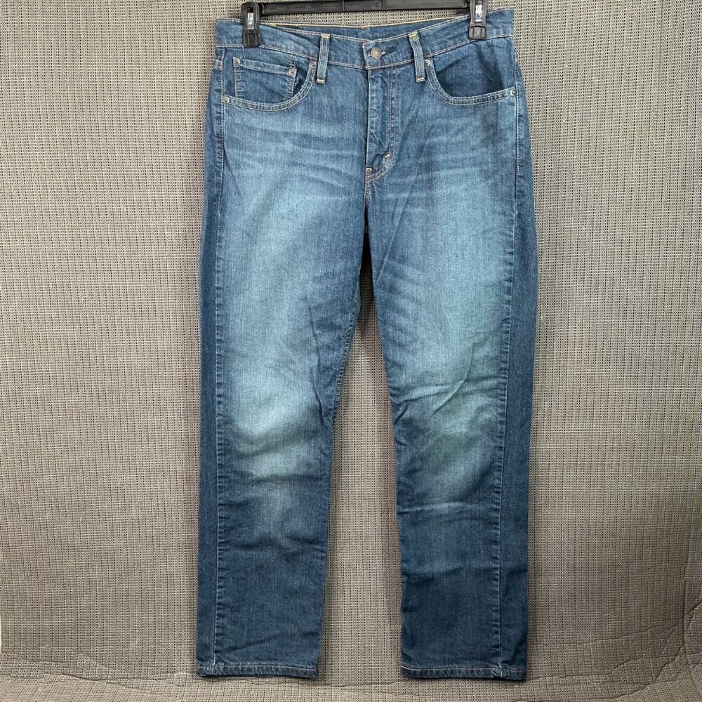 Levis 514 Mens Size W32 L30 Blue Straight Fit Distressed Denim Jeans